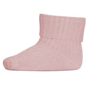MP Denmark - Cotton Rib Baby Socks - Silver Pink