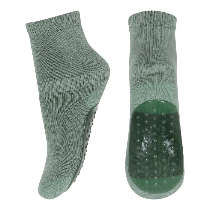 MP Denmark - Cotton Socks - Anti-Slip - Granite Green