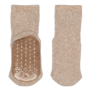 MP Denmark - Cotton Socks - Anti-Slip - Light Brown Melange