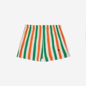 Bobo Choses - Baby Vertical Stripes Woven Shorts - Offwhite