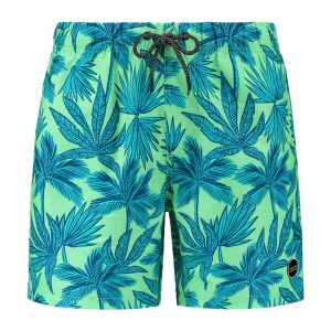 Shiwi - Men Swim Shorts Palm Leaves - New Neon Green