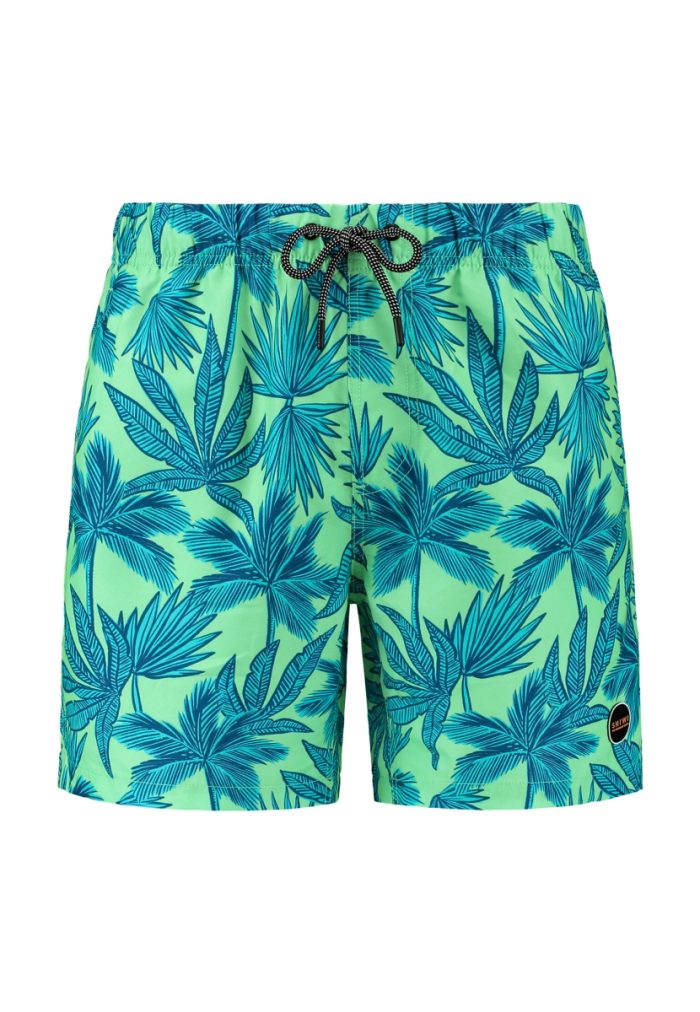 Shiwi - Men Swim Shorts Palm Leaves - New Neon Green