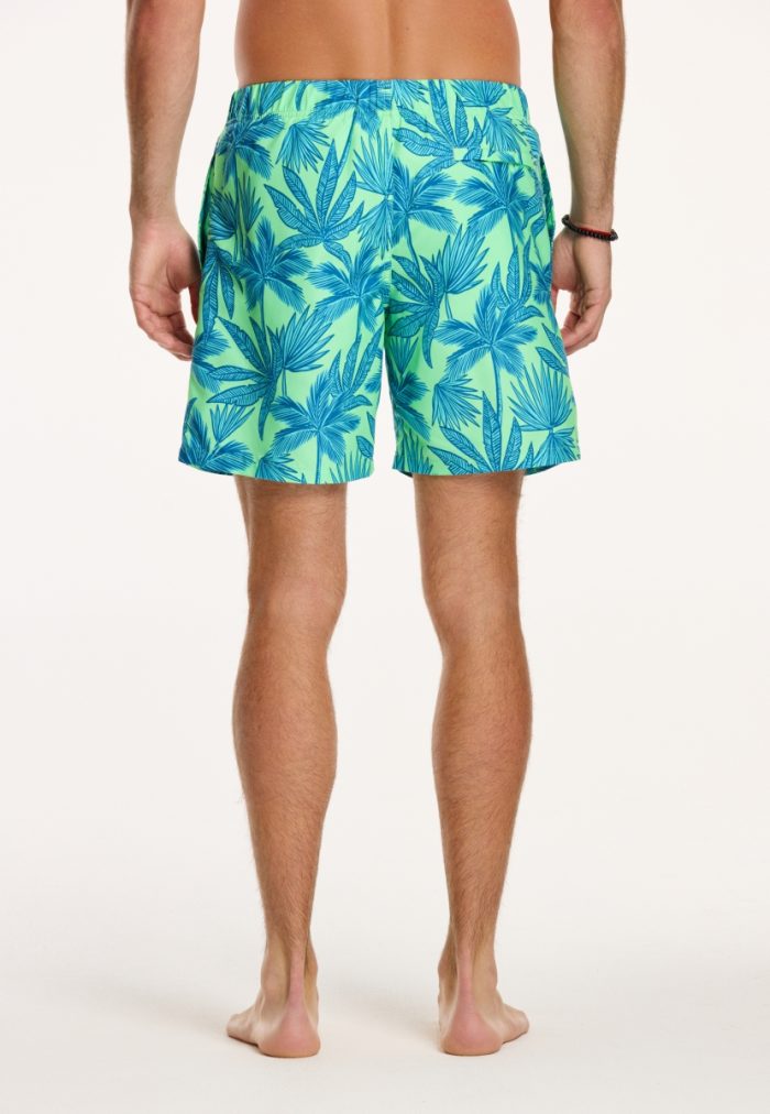 Shiwi - Men Swim Shorts Palm Leaves - New Neon Green