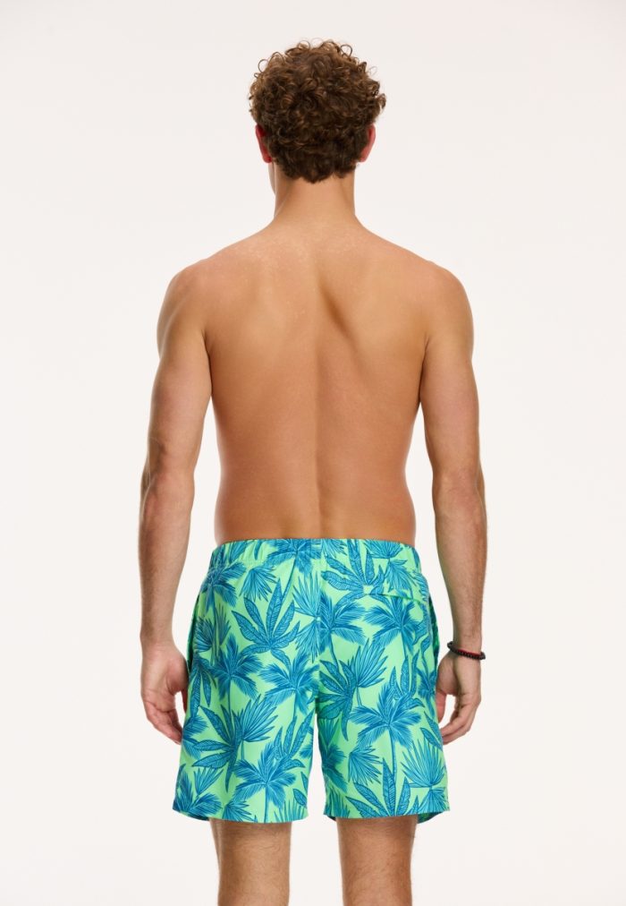 Shiwi - Men Swim Shorts Palm Leaves - New Neon Green