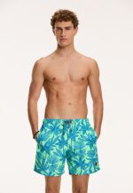 Shiwi - Men Swim Shorts Palm Leaves - New Neon Green