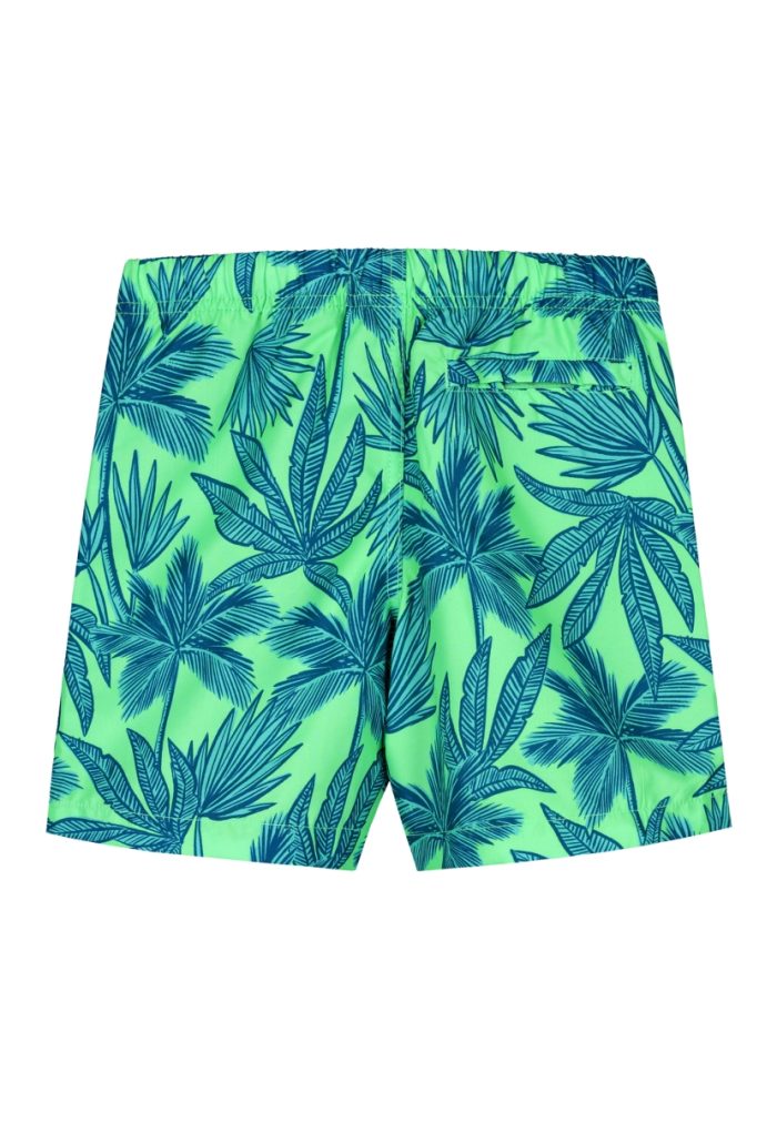 Shiwi - Boys Swim Shorts Palm Leaves - New Neon Green