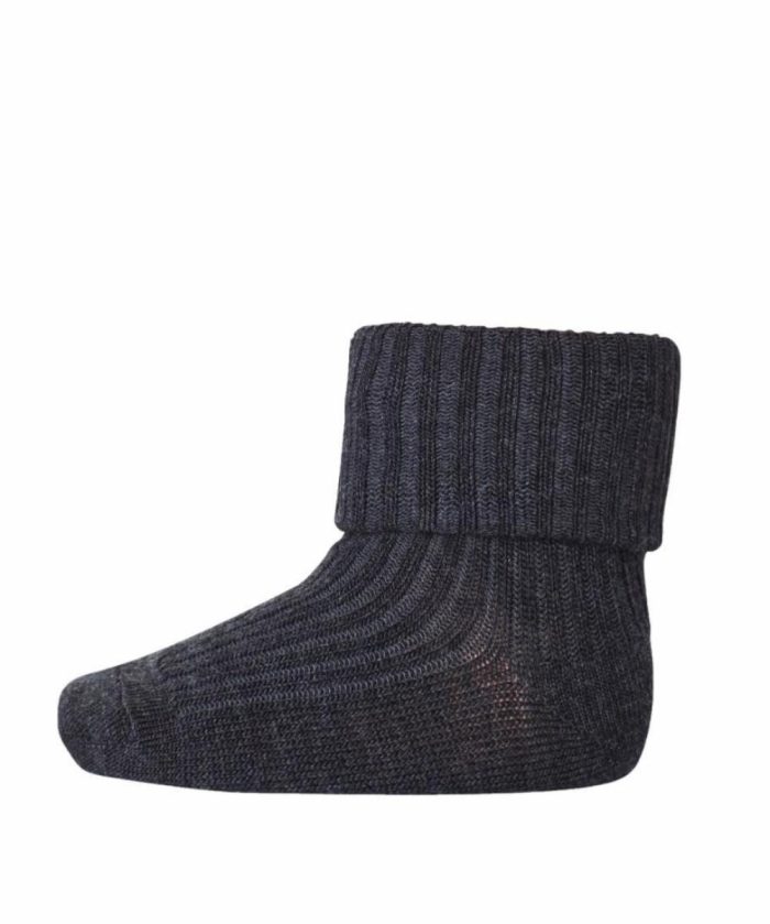 MP Denmark - Cotton Rib Socks - Donkergrijs