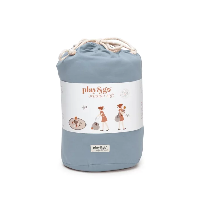 Play&go - Organic Speelmat Opbergzak - Dusty Blue