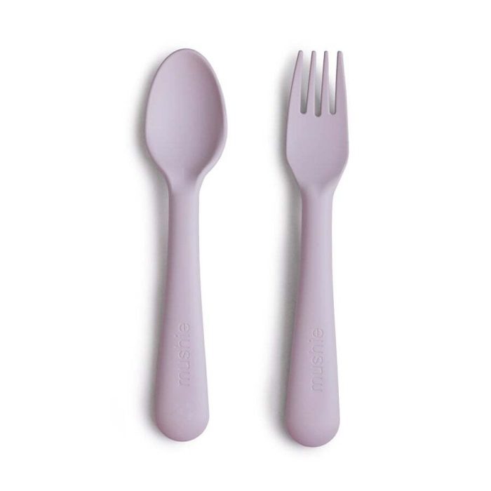 Mushie - Fork & Spoon - Soft Lilac