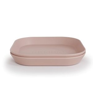 Mushie - Square Dinnerware Plates - 2 Stuks - Blush