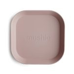 Mushie - Square Dinnerware Plates - 2 Stuks - Blush