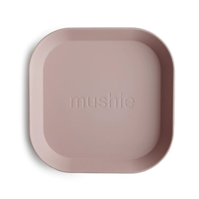 Mushie - Square Dinnerware Plates - 2 Stuks - Blush