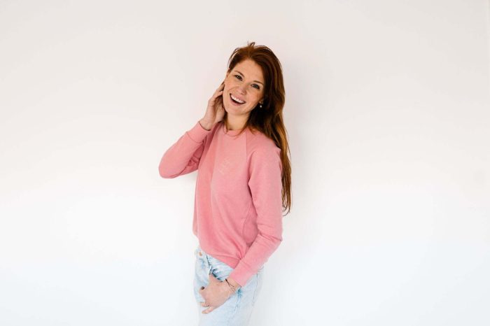 Elle and Rapha - Blushy Pink Meter Sweater