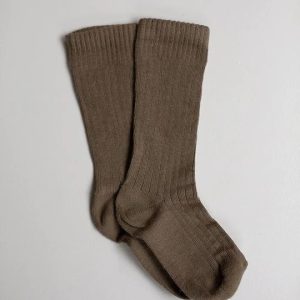 The Simple Folk - The Ribbed Sock - Walnut