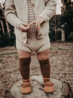 The Simple Folk - The Ribbed Sock - Walnut