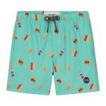 Shiwi - Boys Stretch Swimshort Fast Food - Parrot Blue