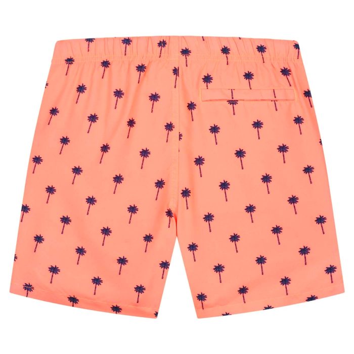 Shiwi - Boys Swimshort Scratched Shiwi Palm - Neon Orange