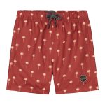 Shiwi - Boys Swimshort Scratched Shiwi Palm - Tandori Spice Brown