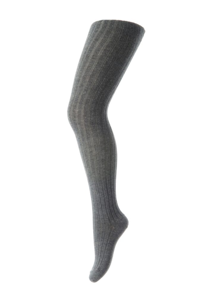 MP Denmark - Cotton Rib Tights - Dark Grey Melange