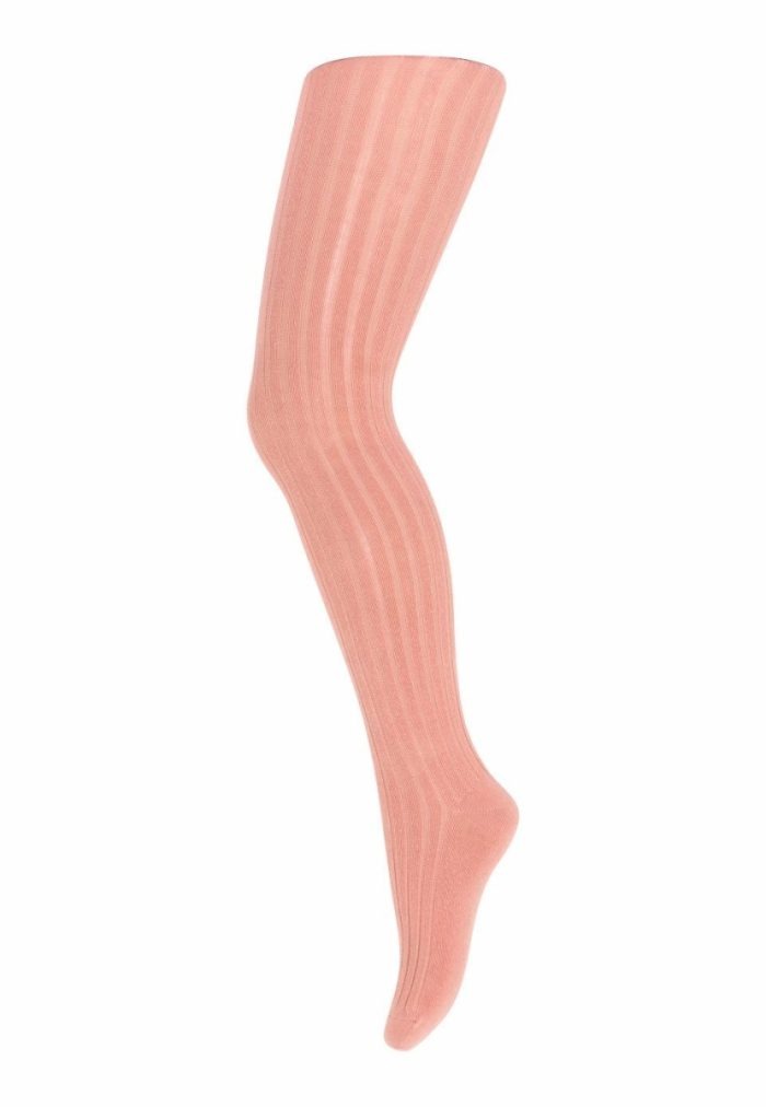 MP Denmark - Cotton Rib Tights - Rose Dawn