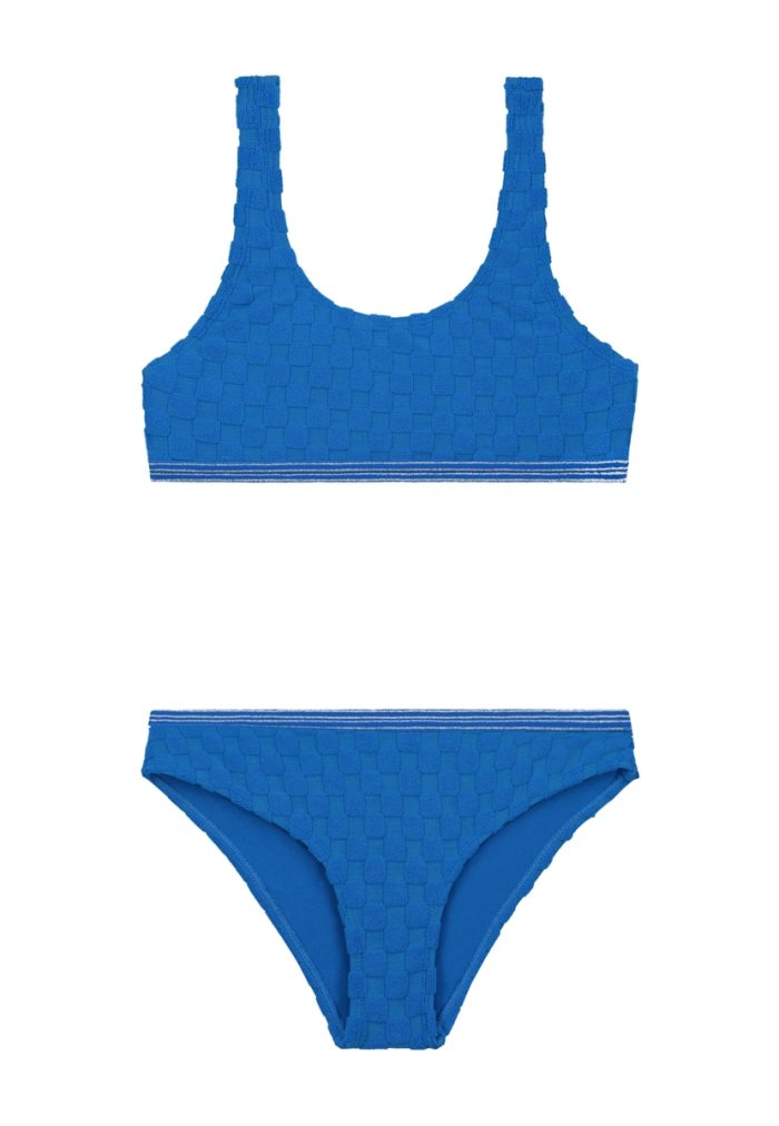 Shiwi - Girls Ruby Bikini Set Check Structure - Electric Blue Check