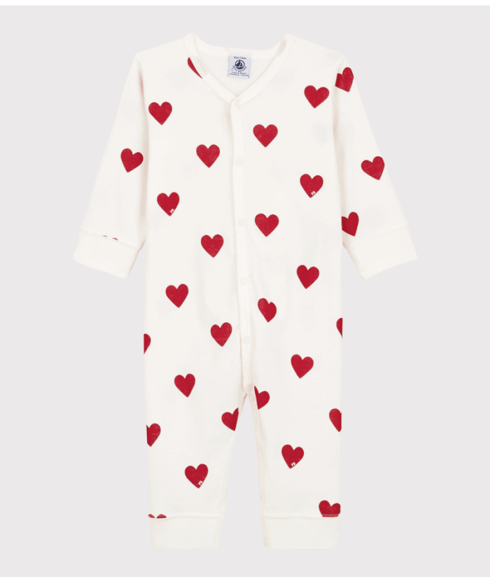 Petit Bateau - Pyjama onesie dors bien - Marshmallow/Terkuit