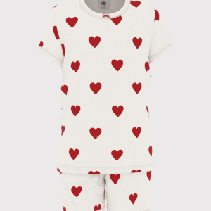 Petit Bateau - Pyjama met korte mouwen - Marshmallow / Terkuit