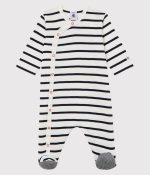 Petit Bateau - Pyjama onesie dors bien - Blauw gestreept