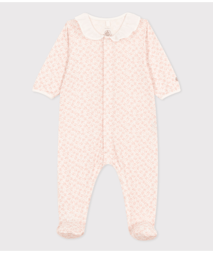 Petit Bateau - Pyjama Met voetjes - Marshmallow/Panty