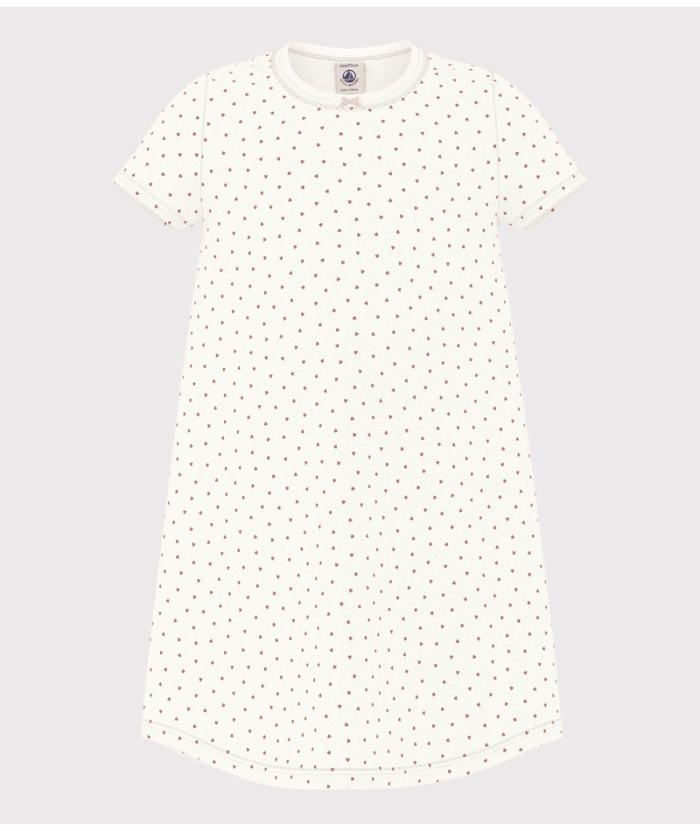 Petit Bateau - Nachthemd - Marshmallow/Papaye