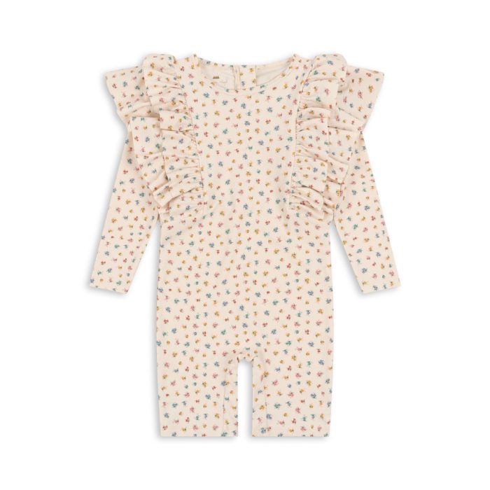 Konges Slojd - Manuca Frill Onesie Grs - Bloomie Sprinkle