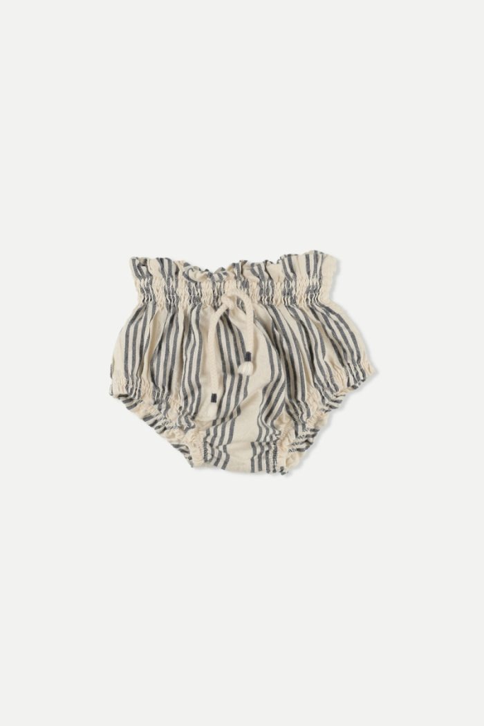 My Little Cozmo - Vintage Stripes Baby Bloomers - Ivory