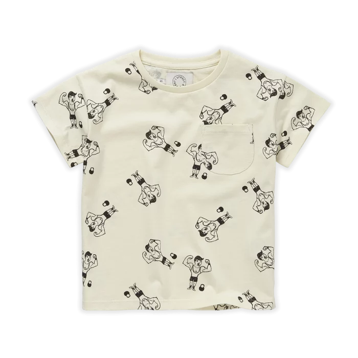 Sproet & Sprout - T-shirt pocket Strong man print