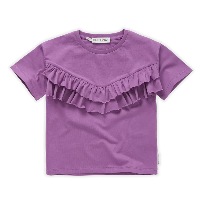 Sproet & Sprout - T-shirt ruffle purple