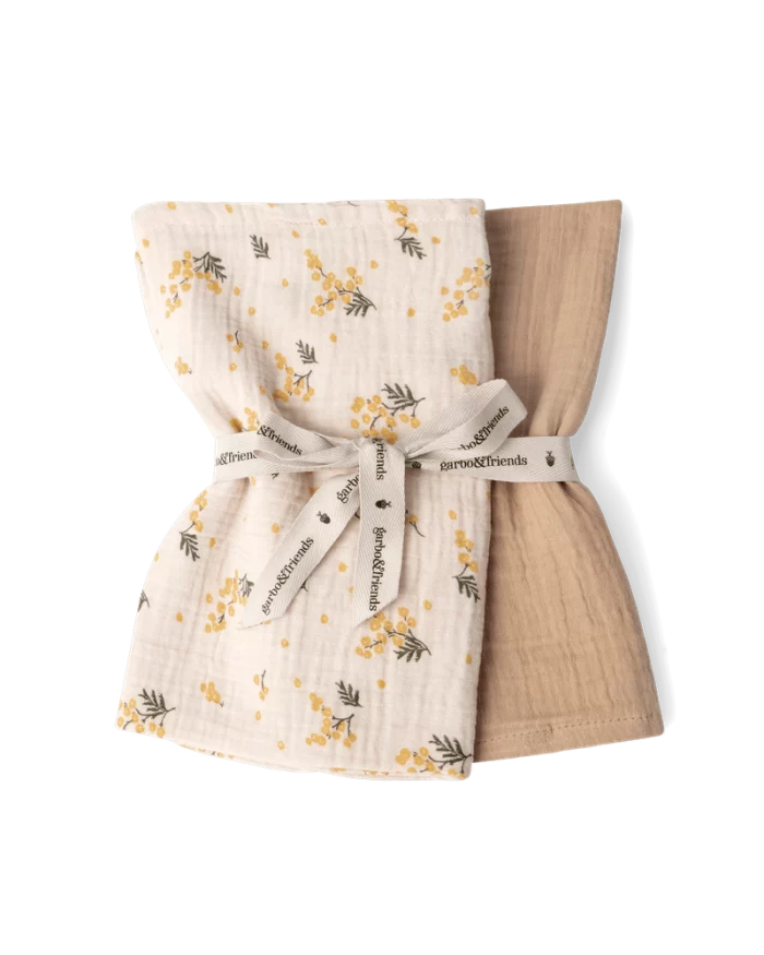 Garbo&friends - Muslin Blanket 60x60 cm 2pcs - Mimosa