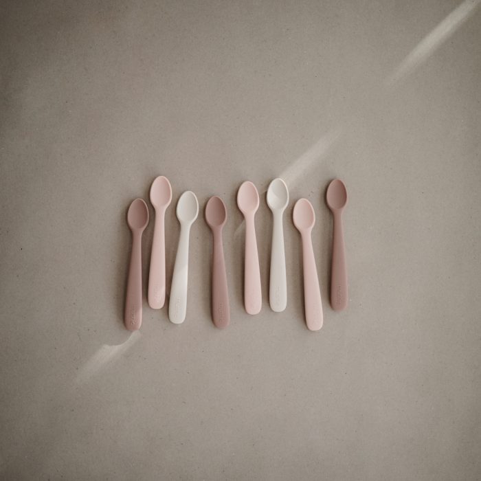 Mushie - Baby Spoon 2 Stuks - Blush/Shifting Sand