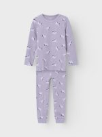 Name it - Nmfnightset Lavender Unicorn Rib Noos - Lavender Aura