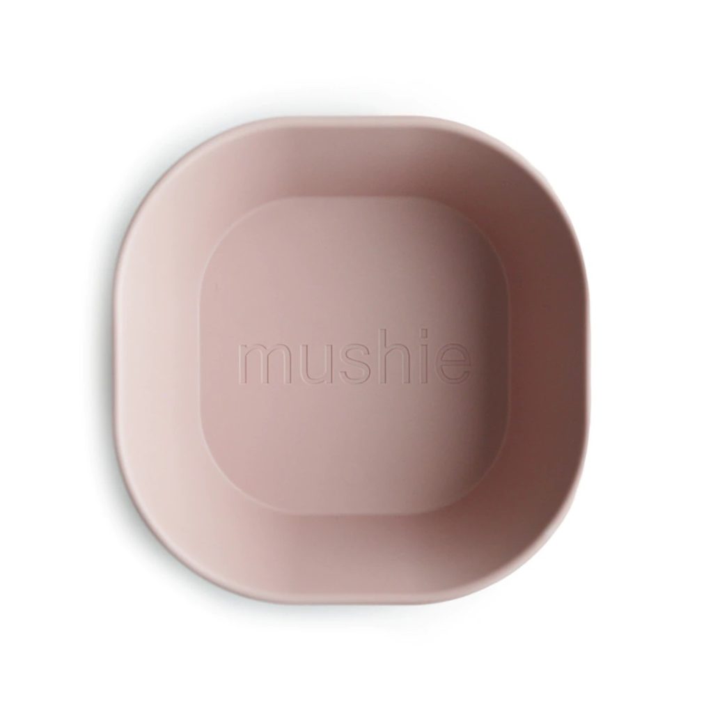 Mushie - Square Dinnerware Bowl - 2 Stuks - Blush