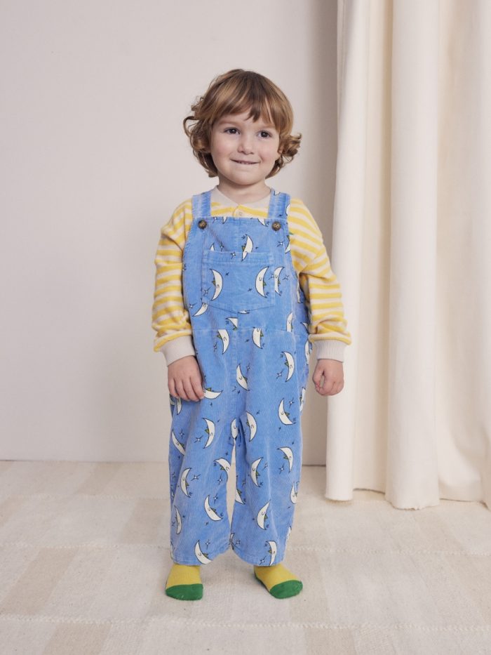 Bobo Choses - Baby Beneath The Moon Micro Corduroy Dungaree - Light Blue