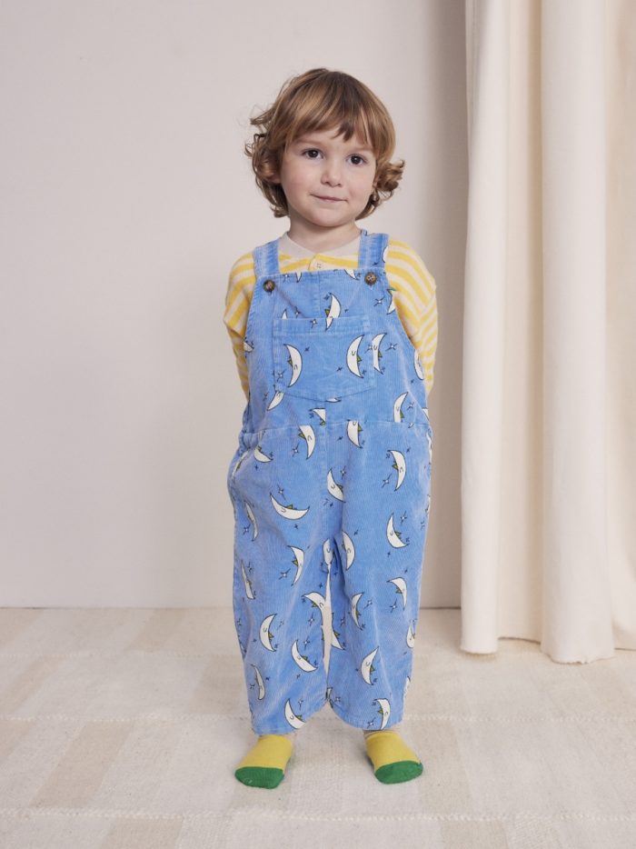 Bobo Choses - Baby Beneath The Moon Micro Corduroy Dungaree - Light Blue