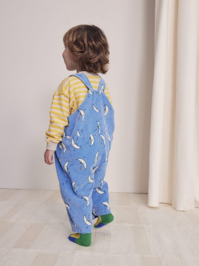 Bobo Choses - Baby Beneath The Moon Micro Corduroy Dungaree - Light Blue