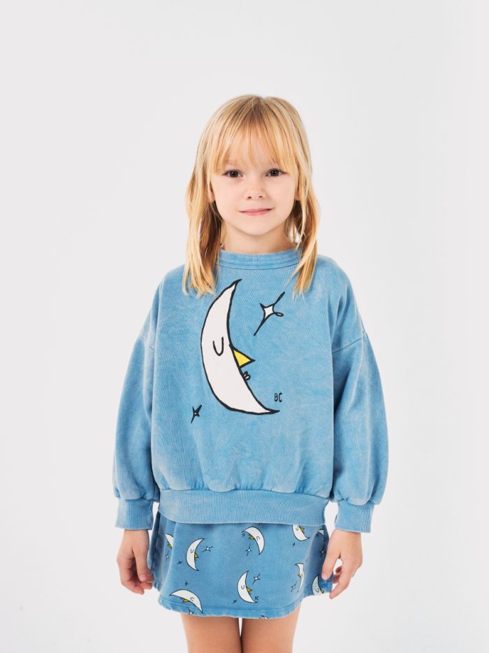 Bobo Choses - Beneath The Moon Sweatshirt - Light Blue