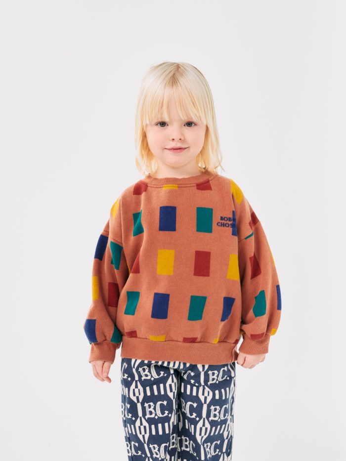 Bobo Choses - Color Game All Over Sweatshirt - Brown