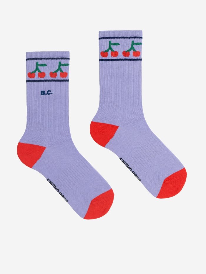 Bobo Choses - Bobo Cherry Long Socks - Lavender