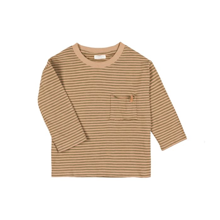 Nixnut - Drop Shirt - Khaki Stripe