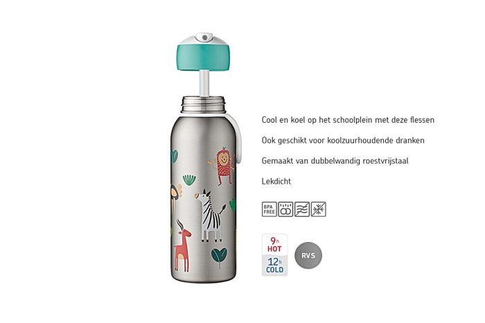 Mepal - Isoleerfles Flip-Up Campus 350ML - Flowers & Butterflies