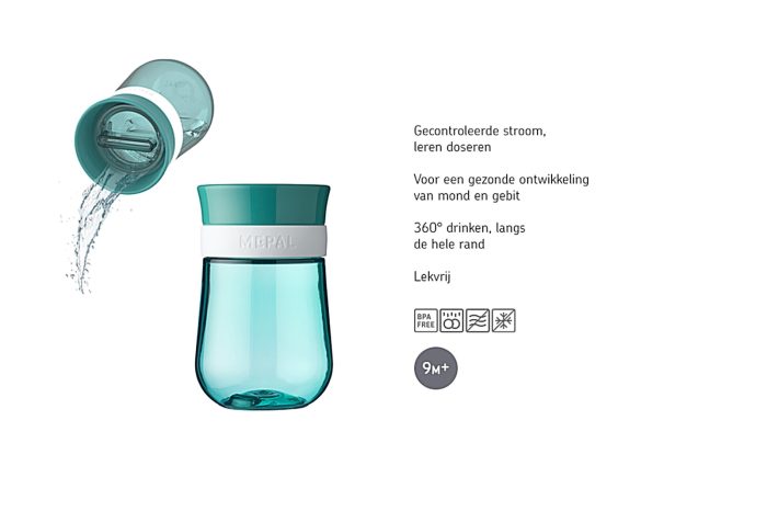 Mepal - 360° Oefenbeker Mio 300ML - Flowers & Butterflies