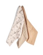 Garbo & Friends - Muslin Burp Cloths 3 Stuks - 40x40cm - Bluebell