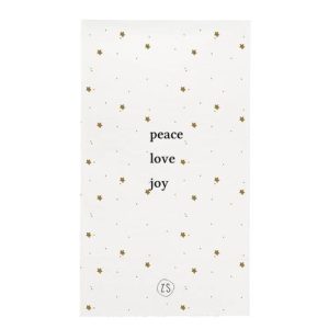 Zusss - Servetten - Peace Love Joy - wit