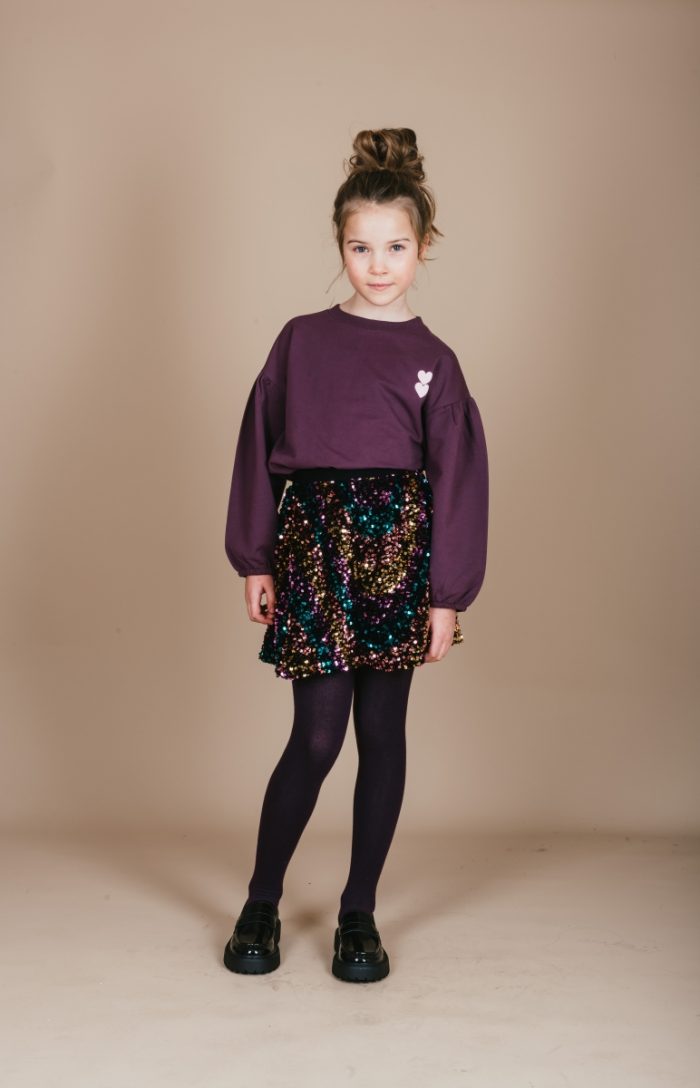 Petit Blush - Lily Ballon Sweater - Plum Perfect